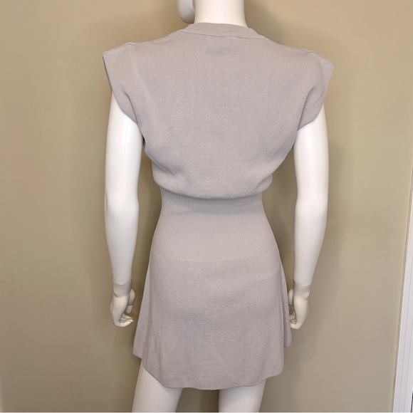 Zara Gray Defined waist Mini Dress - Picture 5 of 12